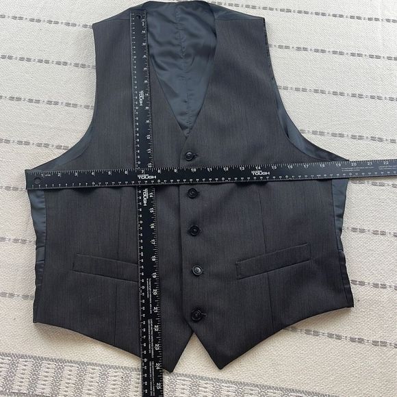 Jos A Bank Mens 3 Piece Suit Jacket Blazer Wool 38SH Pants 32SH Waistcoat Gray - Picture 10 of 16